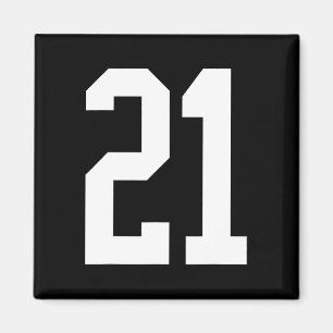 Íman Nº 21 Branco 21 Estilo de Ventilador Esportivo