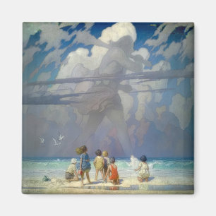 Íman N.C. Wyeth O Gigante 1923 Ilustração Vintage