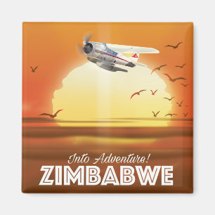 Íman ¡Na aventura! Cartaz de viagem do Zimbábue
