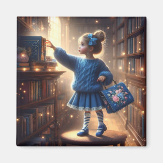 Íman Na biblioteca - Blue Magnet