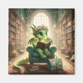 Íman Na Biblioteca - Green Dragon Magnet