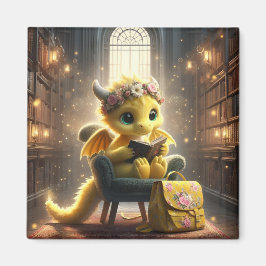 Íman Na Biblioteca - Ímã do Dragão Amarelo