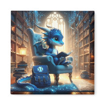 Na Biblioteca - Ímã do Dragão Azul