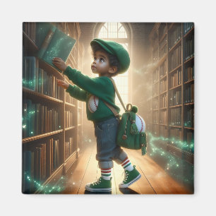 Íman Na Biblioteca - Magneta Verde