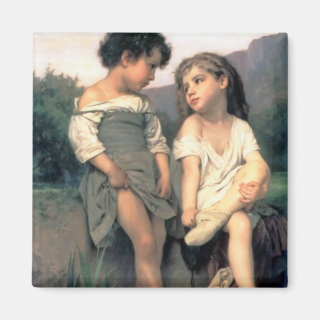 Íman Na borda do Brook, Bouguereau (Frente)