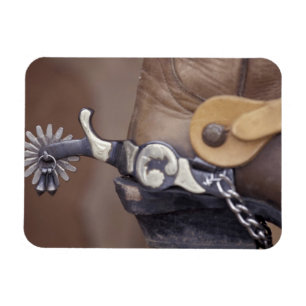Íman NA, EUA, Texas, Lubbock Bota e espora de cowboy