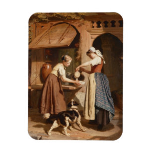 Íman Na leiteria, 1866 (óleo no painel)