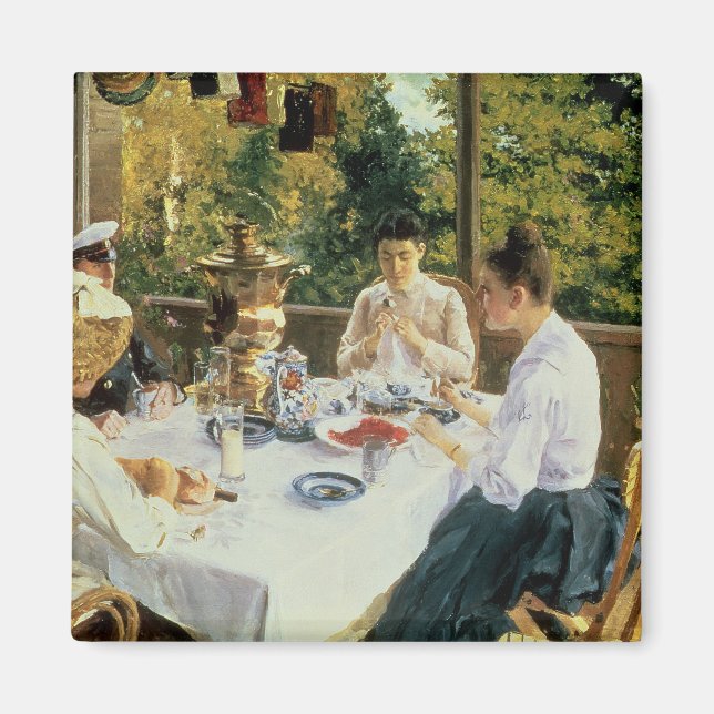 Íman Na Mesa de chá, 1888 (Frente)