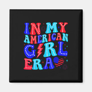 Íman Na Minha Era de Garota Americana Retro 4 de Julho