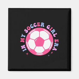 Íman Na Minha Era de Garota de Futebol Retro Groovy Gar