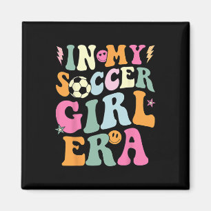 Íman Na Minha Era de Garota de Futebol Retro Groovy Gar