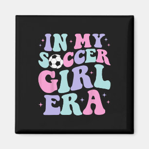 Íman Na Minha Era de Garota de Futebol Retro Groovy Gar