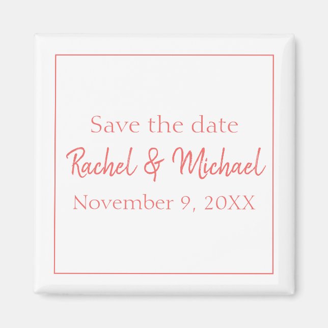 Íman Na moda Coral e ímã branco (Frente)