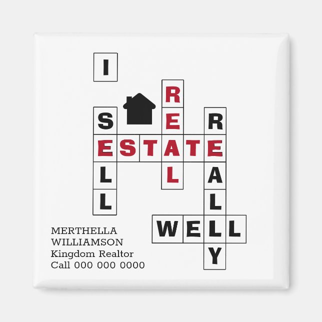 Íman Na moda Crossword I VENDER IMAGEM IMOBILIÁRIO (Frente)