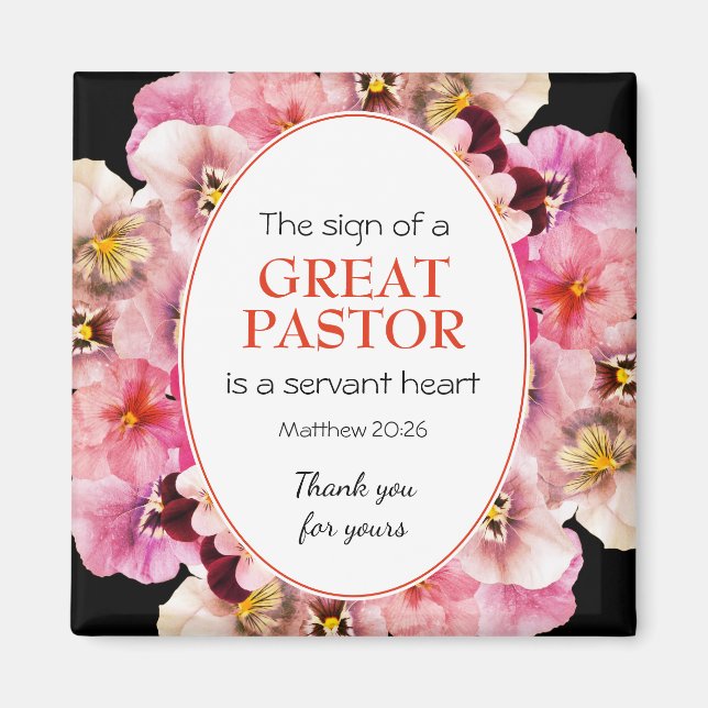 Íman Na moda PASTOR APPRECIANT SERVANT Floral (Frente)