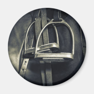 Íman Na moda Silver Stirrups em Inglês Riding Saddle