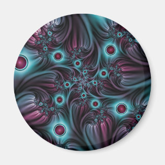Íman Na Profundidade da Arte Fractal Abstrato Azul Cor-