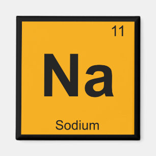 Íman Na - Química do Sódio Símbolo da Tabela Periódica