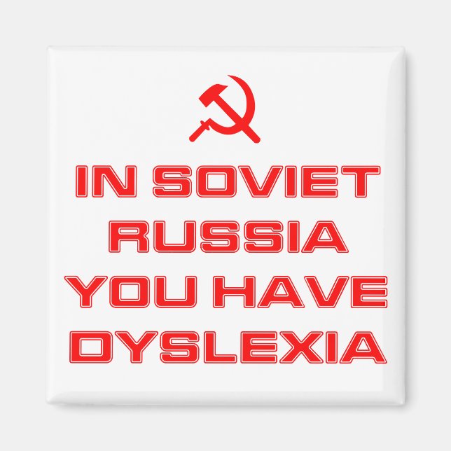 Íman Na Rússia Soviética Você Tem Dislexia (Frente)