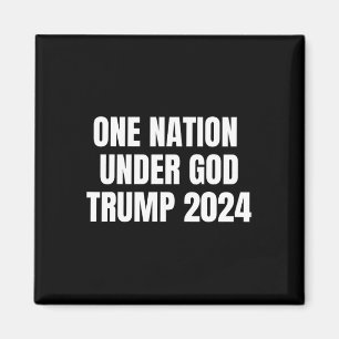 Íman Nação Sob Deus Trump 2024 God American Flag Jesu