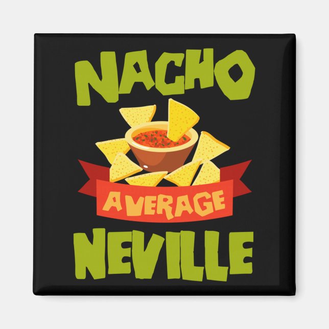 Íman Nacho Average Neville Personalizado de Aniversário (Frente)