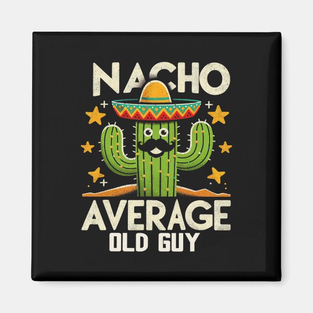 Íman Nacho Média da Velha Cara Avô Funny Cinco De M (Frente)