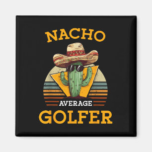 Íman Nacho Média Golfer Engraçado Jogador de Golfe Mexi