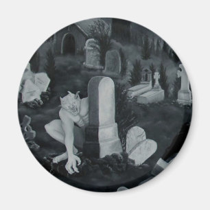 Íman Nachts auf dem Friedhof - Teufel