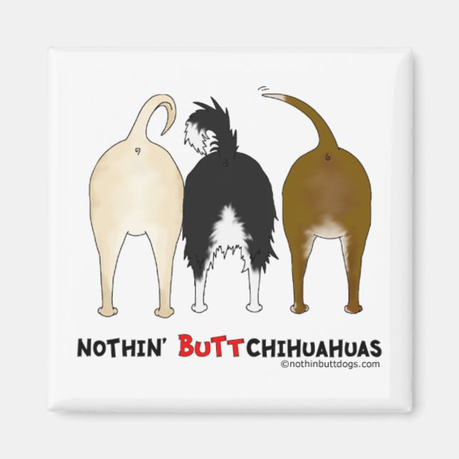 Íman Nada de Chihuahuas Bumbum (Frente)