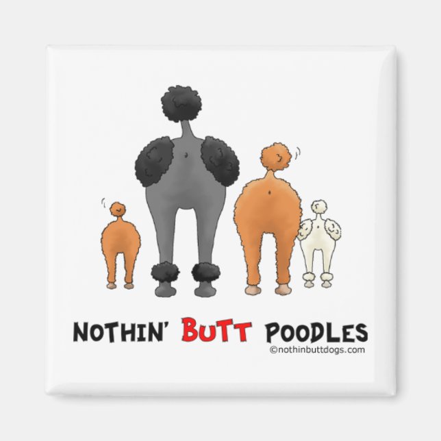 Íman Nada de poodles de Bumbum (Frente)