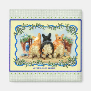 Íman "Nada ímã dos Corgis do bumbum"