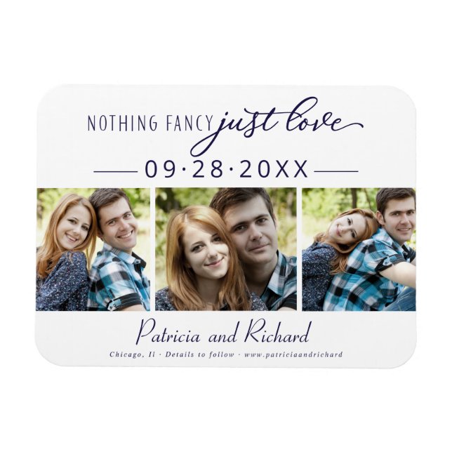 Íman Nada sofisticado, apenas amor, Salve a data 3 foto (Horizontal)