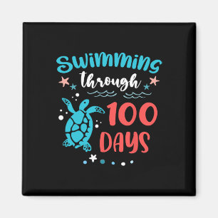 Íman Nadação Do Mar De Tartaruga Por 100 Dias De Chá Es