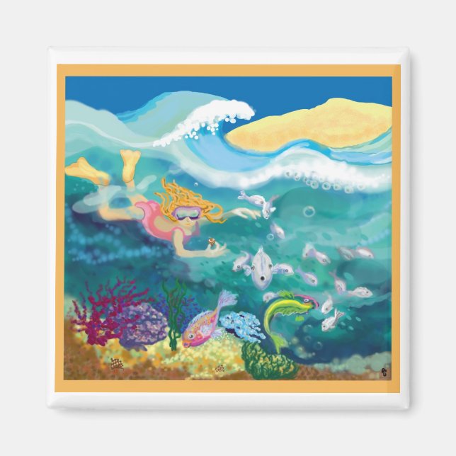 Íman Nadação em mares tropicais (Frente)