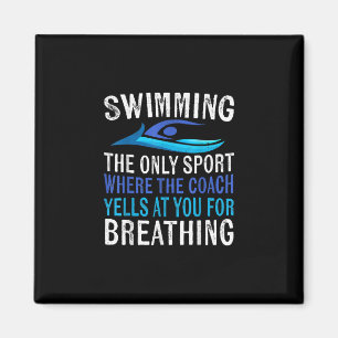 Íman Nadar Apenas Esporte Onde O Treinador Swimmer Ofer