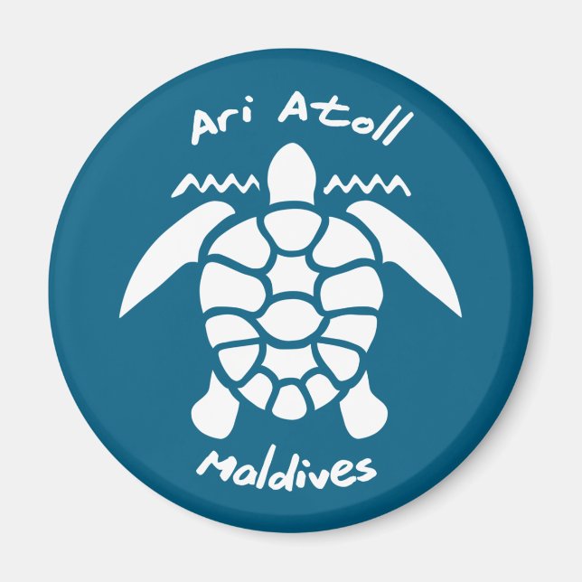 Íman Nadar com tartarugas nas Maldivas no Ari Atoll (Frente)