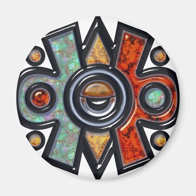 Íman Nahui Ollin Imã de geladeira (Frente)