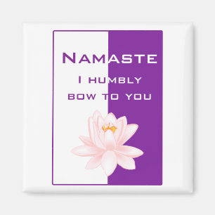 Íman Namaste - arco-te humildemente (roxo)