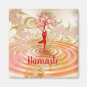 Íman Namaste Citação Yoga Tree of Life Zen