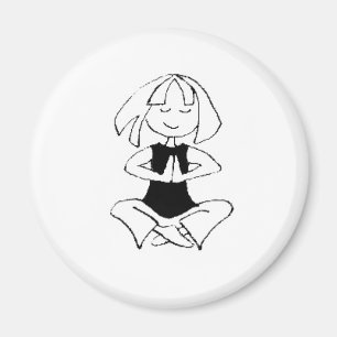 Íman Namaste da menina da ioga