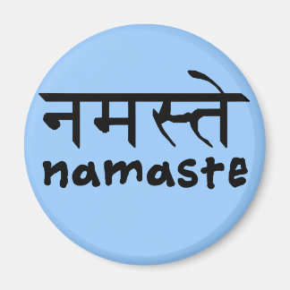 Íman Namaste em inglês e hindi