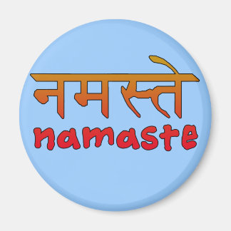 Íman Namaste em inglês e hindi Script