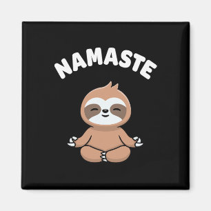 Íman Namaste Engraçado Cute Sloth Kawaii Ioga Sloth Est