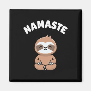 Íman Namaste Engraçado Sloth Fofo Kawaii Yoga Sloth Est