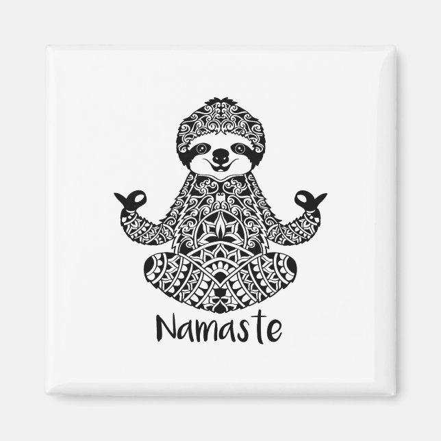 Íman Namaste Sloth Yoga Pose Fácil  (Frente)