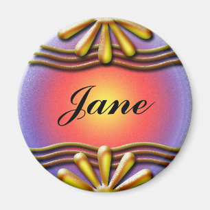 Íman Nameplate amarelo