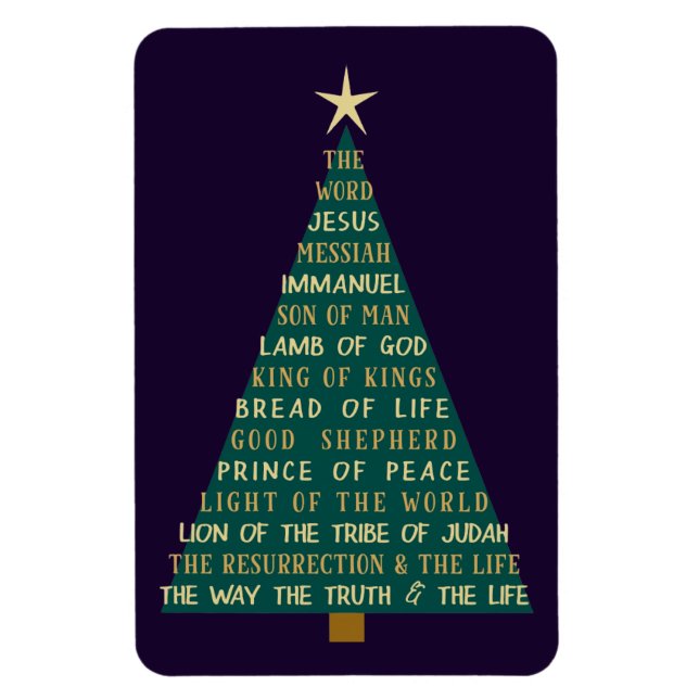 Íman Names of Jesus Christmas Tree (Vertical)