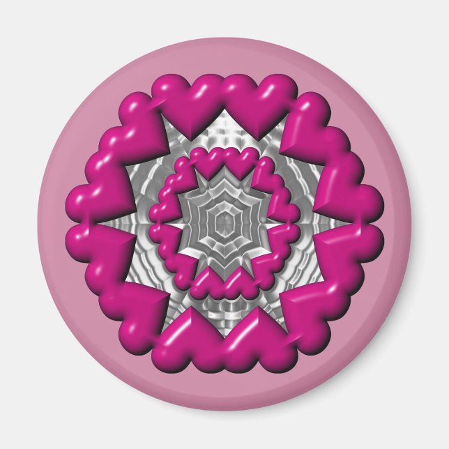 Íman Namorados Anel de Corações (Frente)