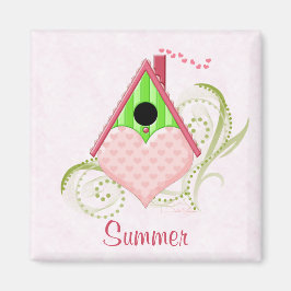 Íman Namorados Birdhouse Magnet com Fundo