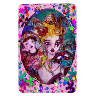 ÍMAN  NAMORADOS CONFETTI DE MASCARADA VENETIANO 